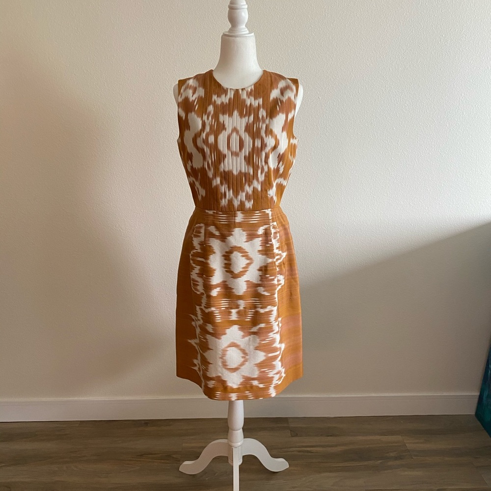 Oscar de la renta vintage silk dress with belt